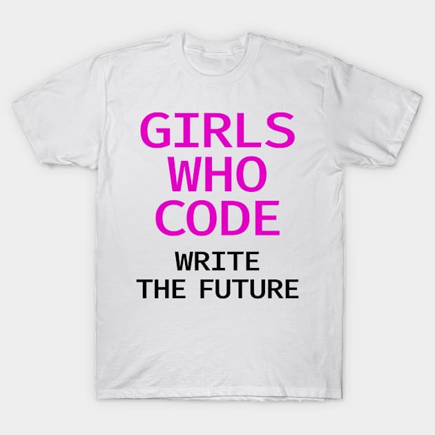 Girls who code write the future. Coolest girls write code. Coding is for women. Funny quote. Best programmer ever. Code like a woman. Programming is awesome T-Shirt by IvyArtistic